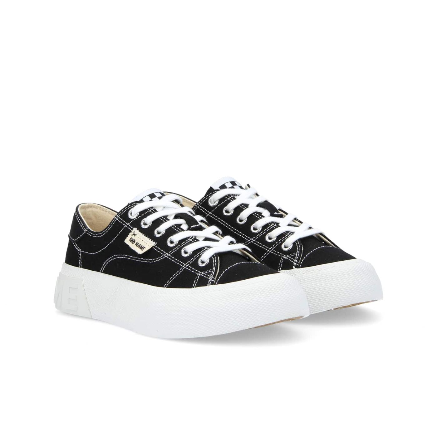 RESET SNEAKER W - CANVAS RECYCLED - BLACK/STITCH WHITE